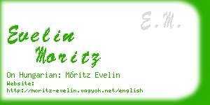 evelin moritz business card